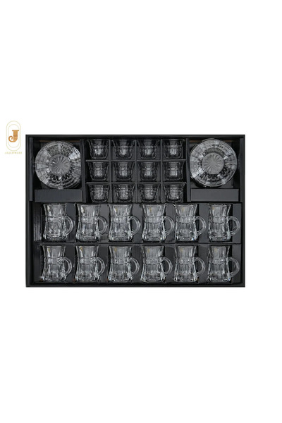 aljahwari طقم شاي وقهوة كريستال فاخر 36 قطعة AB-54800