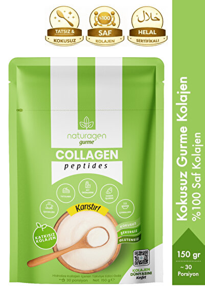 Naturagen Gurme Collagen Peptides Tip 1 & 3 Toz Kolajen 150g | 1. Kalite %100...