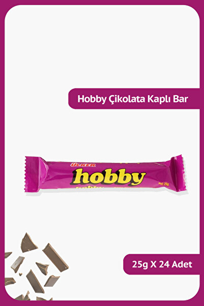 Ülker HOBBY - Sütlü Kokolin Kaplamalı Kakaolu ve Fındıklı Bar - 25 gram - 24 ...