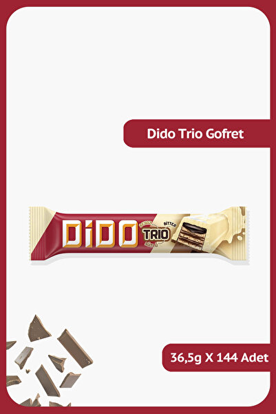 Ülker DİDO Trio - Beyaz, Bitter, Sütlü - 36.5 gram - 144 Adet