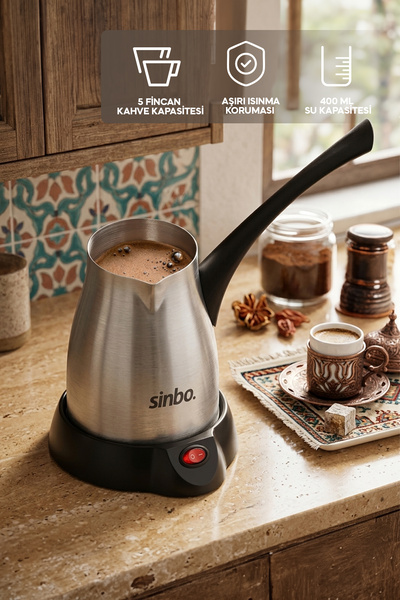 Sinbo Scm-2957 Inox Electric Coffee Pot