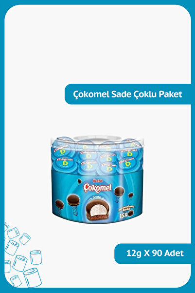 Ülker ÇOKOMEL Marshmallow Sade - Kutulu - 180 gram - 6 Kutu