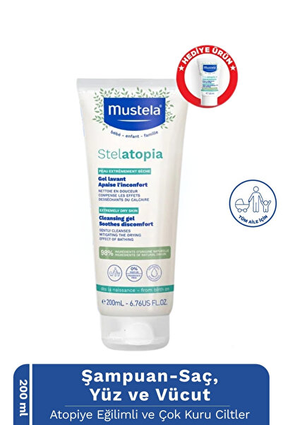 Mustela Hediyeli Bebek Banyosu Seti-20 ml Stelatopia Krem Hediyeli