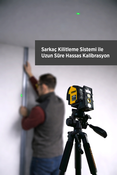 Rtrmax Rtm050 Profesyonel Yatay Ve Dikey 3 Noktalı Yeşil Lazer Şakül