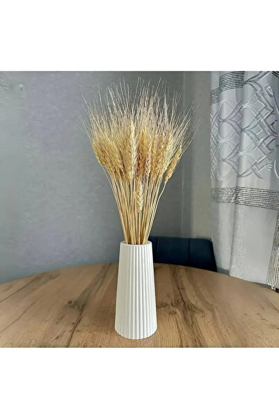 Lemonhouse İskandinav Bohem Tarzı Çizgili Dekoratif Vazo 20 Cm