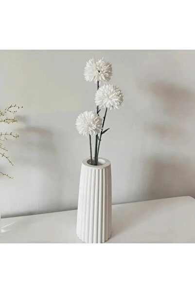 Lemonhouse İskandinav Bohem Tarzı Çizgili Dekoratif Vazo 20 Cm