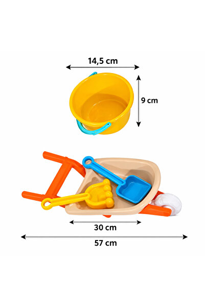 Waldern Toys El Arabası Aksesuarlı Plaj Kum Kovası Oyun Seti