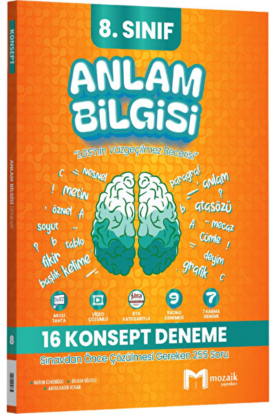 Mozaik Yayınları Mozaik Yayınları 8. Sınıf LGS Anlam Bilgisi 16 lı Konsept De...