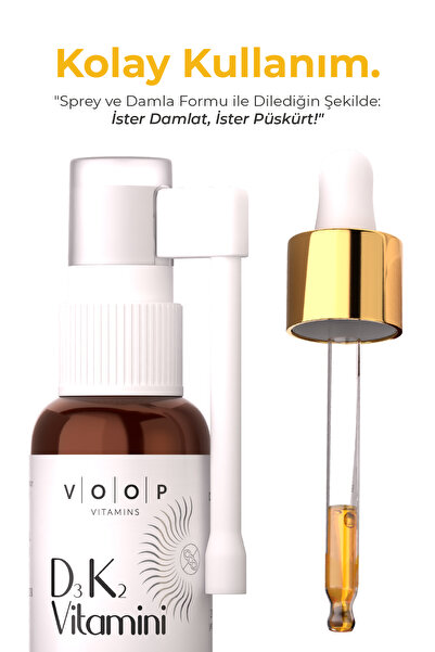 VOOP Vitamin D3K2 Sprey-Damla 20 ml