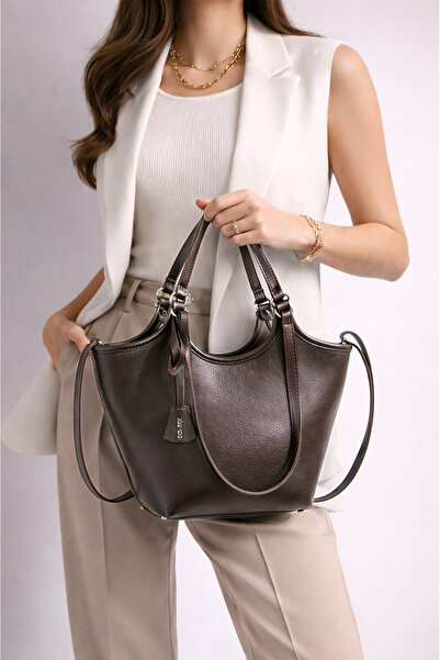 Rimense Жіноча сумка з підкладкою гіркого коричневого кольору на блискавці, р...