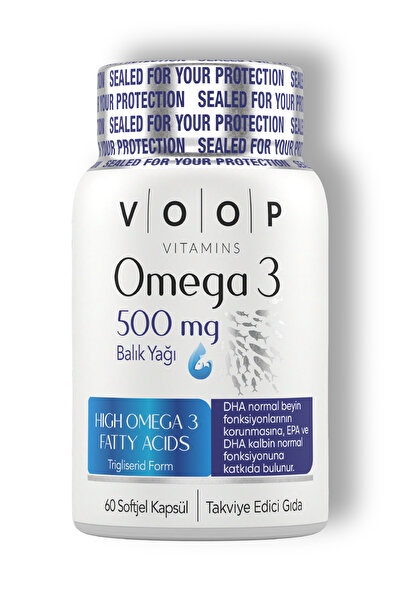 VOOP Omega 3 Balık Yağı | Yüksek EPA & DHA - 500 Mg 60 Kapsül