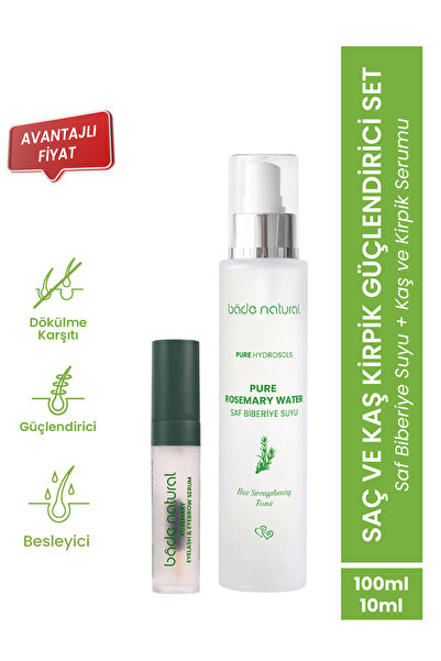 Bade Natural Biberiye Suyu Saç Toniği & Biberiye Yağı Kaş ve Kirpik Serum