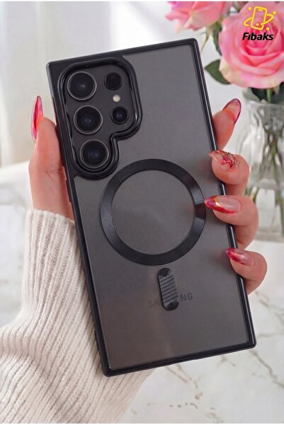 Fibaks Galaxy S24 Ultra Kılıf Prizma Kamera Çıkıntılı Magsafe Şarj Destekli M...