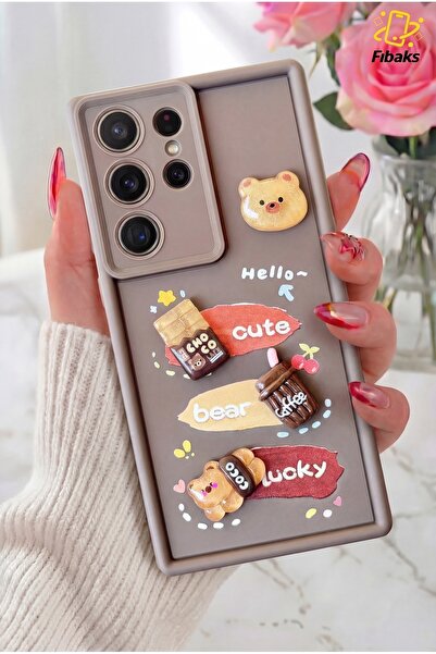 Fibaks Galaxy S25 Ultra Case Designed with Patterned Camera Protection Teddy ...