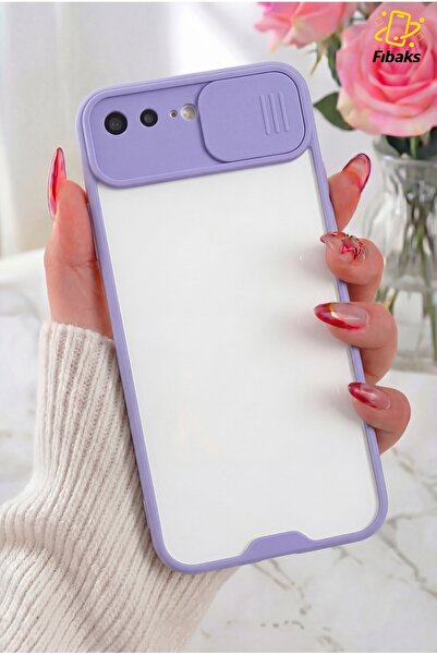 Fibaks iPhone 7 Plus/8 Plus Sürgülü Ultra İnce Renkli Kamera Korumalı Koruyuc...