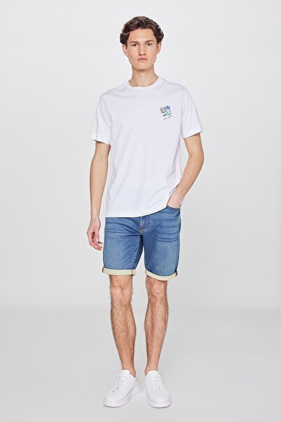 Lee 5 Cep Jean Şort Mavi Erkek Şort