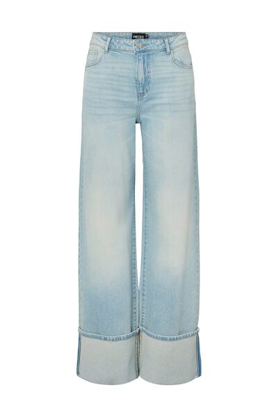 PIECES PCSILKE MW Сгъваеми дънки от деним