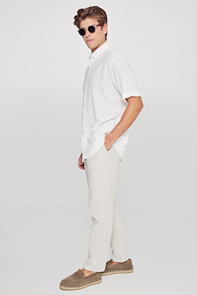 AC&Co / Altınyıldız Classics Ανδρικό παντελόνι από πέτρα 100% βαμβακερό λεπτή...