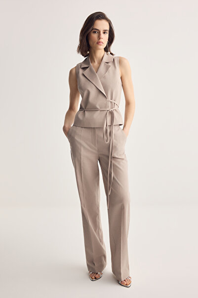 Muse for all x Trendyolmilla Pantaloni clasici din nurcă TWOSS26PL00088