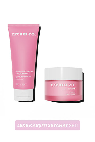 Cream Co. Leke Karşıtı Seyahat Seti Canlandırıcı Su Bazlı Temizleyici Nemlend...