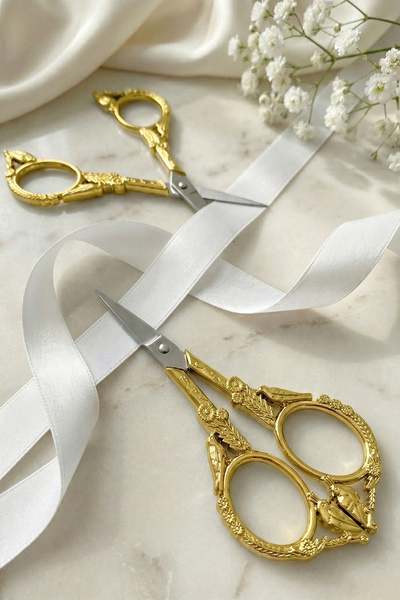 ZEYMERADE Ψαλίδι ραπτικής χρήσης χρυσό, με κορδέλα, ειδική για την ημέρα της ...