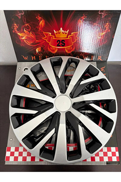Universal Opel Astra/Corsa/Combo 16"inç Uyumlu Çift Renk Jant Kapağı 4'lü Tak...
