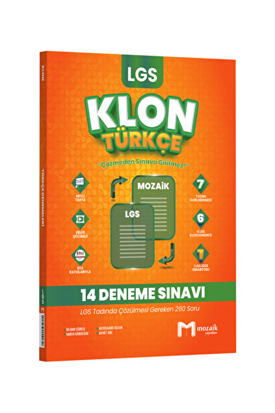 Mozaik Yayınları Mozaik Yayınları 8. Sınıf LGS Türkçe Klon 14 Deneme