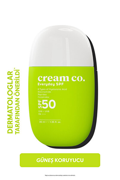 Cream Co. SPF50 Güneş Koruyucu Krem | Leke Karşıtı Nemlendirici Aydınlatıcı |...