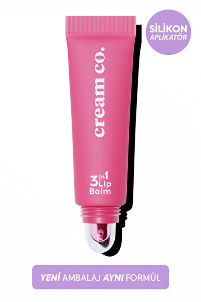 Cream Co. Nemlendirici Parlatıcı 3in1 Lip Balm | Dudak Bakım | Bubblegum Pemb...
