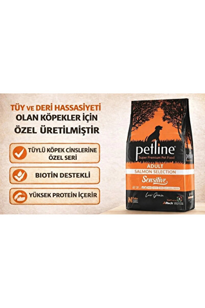 Petline Tüy Ve Deri Sağlığı Için Özel Formüllü- Somonlu Köpek Maması 12kg- Se...