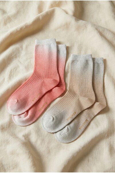 Katia&Bony Șosete de damă cu sclipici strălucitoare - pachet de 2