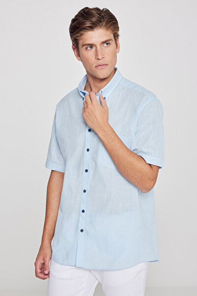 AC&Co / Altınyıldız Classics Ανδρικό πουκάμισο 100% βαμβακερό με κοντομάνικο ...