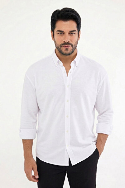 AC&Co / Altınyıldız Classics Men's White Breathable Flexible Cotton Tailored ...