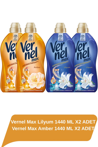 Vernel Max Lilyum 1440 ML X2 ADET + Vernel Max Amber 1440 ML X2 ADET
