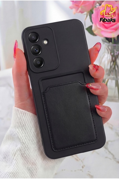 Fibaks Galaxy S23 FE Kılıf Kamera Korumalı Arkası Kartlıklı Cüzdanlı Kırmızı ...