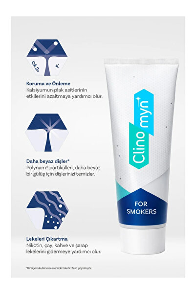 Clinomyn Sigara Içenler Için Diş Beyazlatan Leke Giderici Diş Macunu 75 ml X 4 Adet