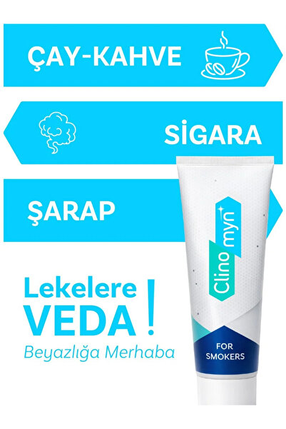 Clinomyn Sigara Içenler Için Smokers Diş Beyazlatan Leke Giderici Diş Macunu 75 ml 2 Adet