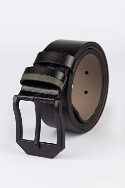 Tudors Erkek 4 cm Spor Siyah Kemer