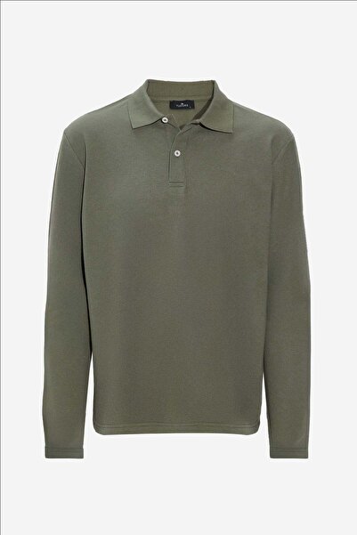 Tudors Erkek Standart Fit Rahat Kesim Pamuklu Yumuşak Dokulu Düz Pike Uzun Ko...