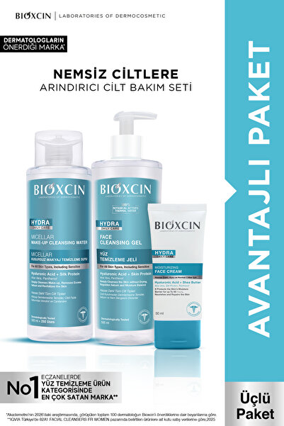 Bioxcin Hydra Kuru & Normal Ciltler için Nemlendirici & Arındırıcı Bakım Seti