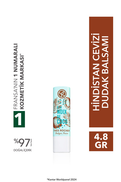 Yves Rocher Dudak Balsamı-Nemlendirici Besleyici Hindistan Cevizi-4.8gr