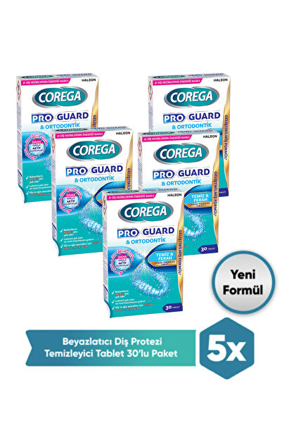 Corega Proguard & Retianer Diş Aparatı Temizleyici Tablet 150 Adet (30x5)