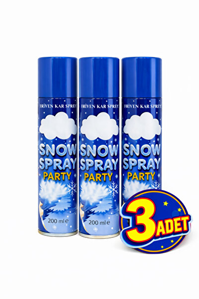 ZEYMERADE 3 Adet Kar Spreyi, 200ml Büyük Boy, Düğün Nikah Kına Gecesi Bekarlı...