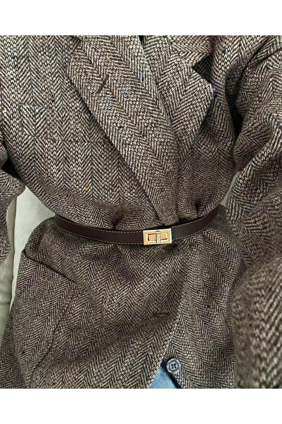 Tina 25 см гіркий коричневий золотий ремінь з пряжкою з пряжкою