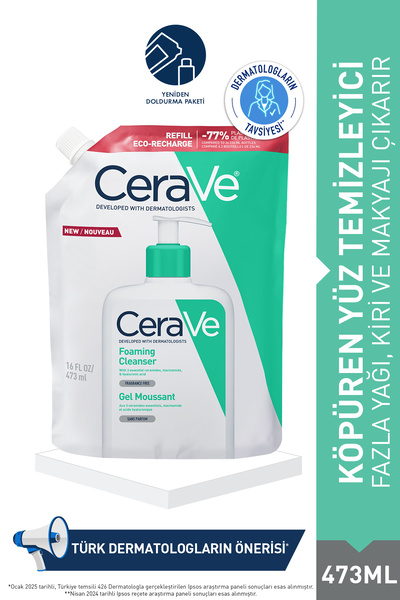 CeraVe Köpüren Temizleyici Refill 473 ml - Karma Ciltler