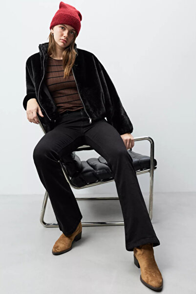 LEFTIES Dámské základní džíny s volánkem