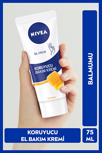 NIVEA Koruyucu El Bakım Kremi Bal Mumu 75ml, Nemlendirici, Yumuşak Cilt, Yağl...