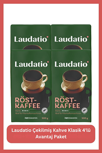 Laudatio Çekilmiş Kahve Klasik 500 gr X4 Adet