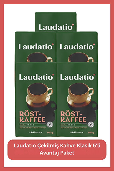 Laudatio Çekilmiş Kahve Klasik 500 gr X5 Adet