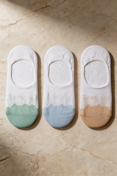 Katia&Bony عبوة من 3 جوارب راقصة باليه نسائية ذات نقاط ملونة